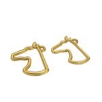 Pingente Cabeça Cavalo Vazado 29mm Dourado - 1 Und - Imagem 5