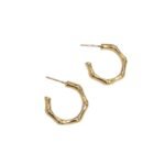 Base Brinco Argola Trabalhado 24mm Dourado - 1 Par