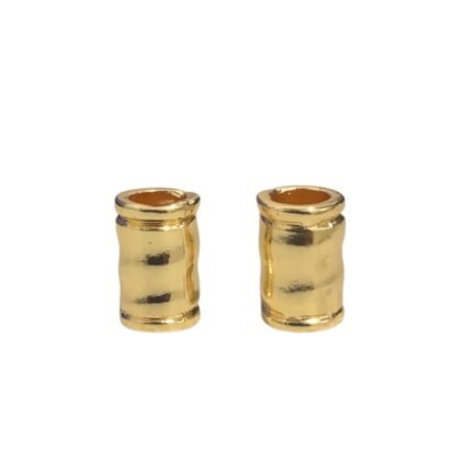 Entremeio Tubo Liso 12mm Dourado - 1 Und