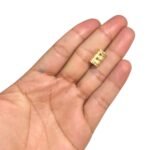 Entremeio Tubo Liso 12mm Dourado - 1 Und - Imagem 2