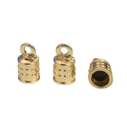 Terminal Colagem Trabalhado 10x15mm Dourado - 1 Und