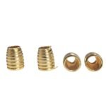 Ponteira Trabalhado 12mm Dourado - 1 Und