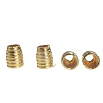 Ponteira Trabalhado 12mm Dourado - 1 Und