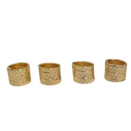 Entremeio Tubo Trabalhado 9x10mm Dourado - 1 Und