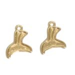 Pingente Cauda Baleia 20mm Dourado - 1 Und - Imagem 4