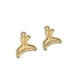 Pingente Cauda Baleia 20mm Dourado - 1 Und