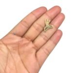 Pingente Cauda Baleia 20mm Dourado - 1 Und - Imagem 2