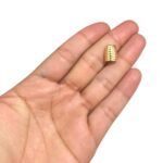 Ponteira Trabalhado 12mm Dourado - 1 Und - Imagem 2