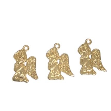 Pingente Anjo Da Guarda 22mm Dourado - 1 Und