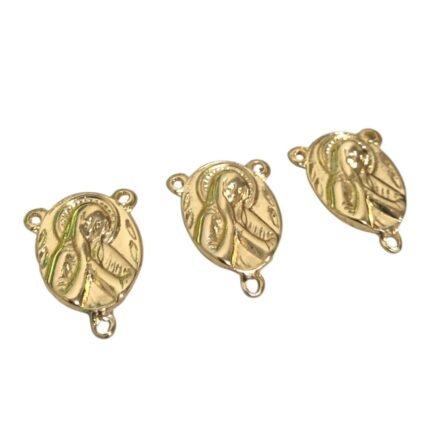 Entremeio Oval N. Senhora 23mm Dourado - 1 Und