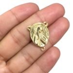 Entremeio Oval N. Senhora 23mm Dourado - 1 Und - Imagem 2