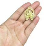 Pingente Cabeça De Cavalo Vazado 35mm Dourado - 1 Und - Imagem 2
