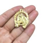 Pingente Cabeça De Cavalo Vazado 35mm Dourado - 1 Und - Imagem 4