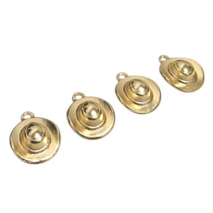 Pingente Mini Chapéu 18mm Dourado - 1 Und