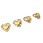 Pingente Coração Duplo 18mm Dourado - 1 Und