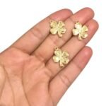 Pingente Trevo 4 Folhas 20mm Dourado - 1 Und - Imagem 2