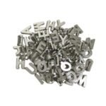 Conta Entremeio Letra 10x12mm Níquel - 20 Gramas