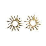 Base Brinco Sol Liso 30mm Dourado - 1 Par - Imagem 4