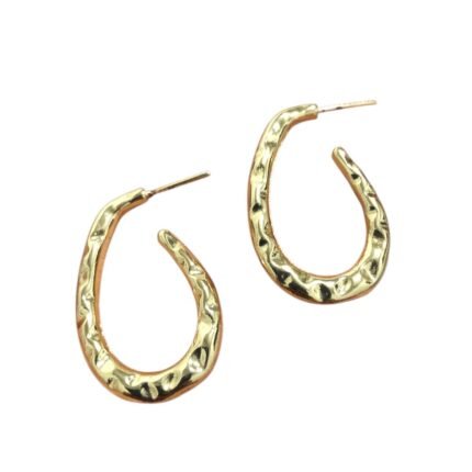 Base Brinco Argola Oval 30mm Dourado - 1 Par