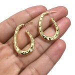 Base Brinco Argola Oval 30mm Dourado - 1 Par - Imagem 3