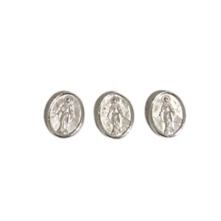 Entremeio Oval N. Sra Aparecida 10mm Níquel - 1 Und