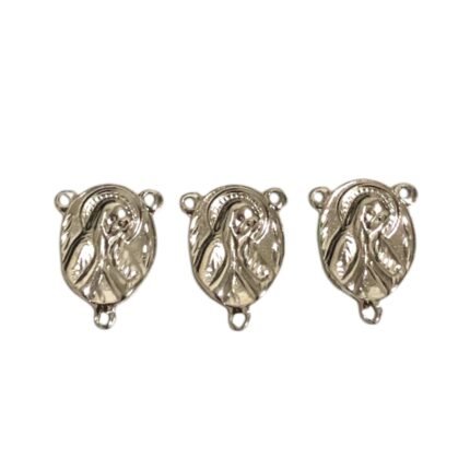 Entremeio Oval N. Senhora 23mm Níquel - 1 Und