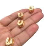 Entremeio Ferradura 8mm Dourado - 1 Und - Imagem 3