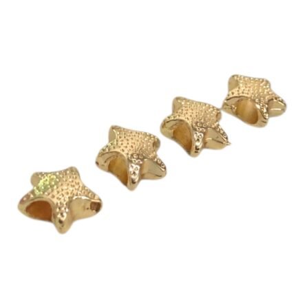 Entremeio Estrela 10mm Dourado - 1 Und