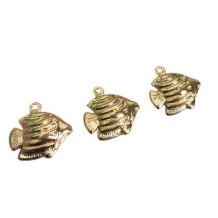 Pingente Peixe 18mm Dourado – 1 Und