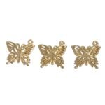 Pingente Borboleta Vazada 18mm Dourado - 1 Und