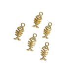Pingente Peixe 17mm Dourado – 1 Und