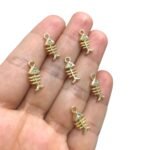 Pingente Peixe 17mm Dourado – 1 Und - Imagem 2