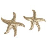 Broche Estrela Do Mar 55mm Dourado – 1 Und