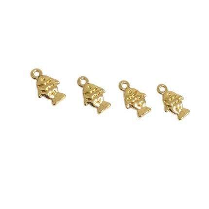 Pingente Peixe 11mm Dourado  – 1 Und