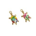 Pingente Tartaruga 24mm Dourado – 1 Und