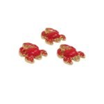 Pingente Caranguejo C/ Resina 17mm Dourado – 1 Und - Imagem 3