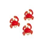 Pingente Caranguejo C/ Resina 17mm Dourado – 1 Und