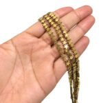 Fio Hematita Estrela 6mm Dourado – 1 Fio - Imagem 2