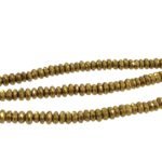 Fio Hematita Rondela 4mm Dourado – 1 Fio