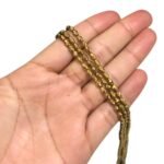 Fio Hematita Sextavado 3x6mm Dourado – 1 Fio - Imagem 2