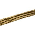 Fio Hematita 4mm Dourado - 1 Fio