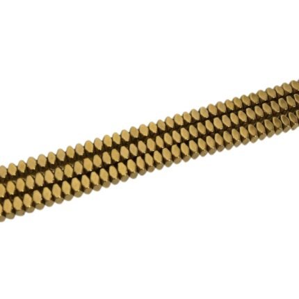 Fio Hematita 4mm Dourado - 1 Fio