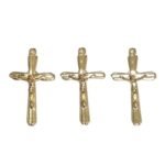 Pingente Cruz Trabalhado 40mm Dourado – 1 Und