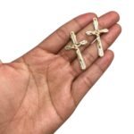 Pingente Cruz Trabalhado 40mm Dourado – 1 Und - Imagem 2