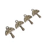 Pingente Cogumelo C/ Coração 18mm Níquel - 1 Und