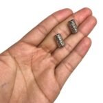 Entremeio Tubo Trabalhado 6x14mm Níquel - 1 Und - Imagem 2