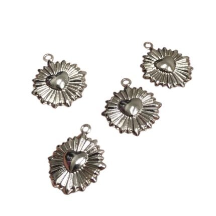 Pingente Sagrado Coração 20mm Níquel – 1 Und