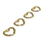Pingente Coração Vazado 14,5mm Dourado – 1 Und
