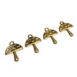 Pingente Cogumelo C/ Coração 18mm Dourado– 1 Und - Imagem 4