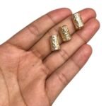 Entremeio Tubo Trabalhado 6x14mm Dourado - 1 Und - Imagem 2